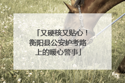 又硬核又贴心！衡阳县公安护考路上的暖心警事
