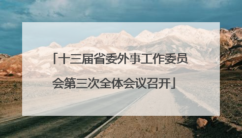 十三届省委外事工作委员会第三次全体会议召开