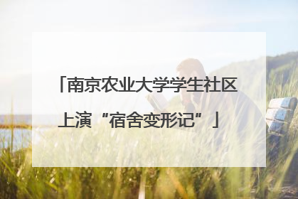 南京农业大学学生社区上演“宿舍变形记”