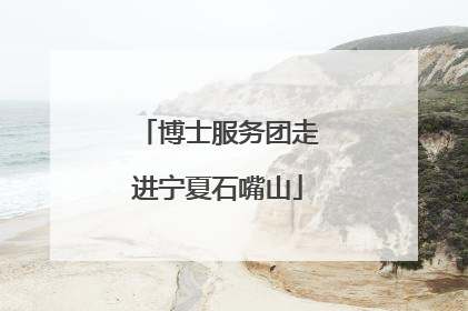 博士服务团走进宁夏石嘴山