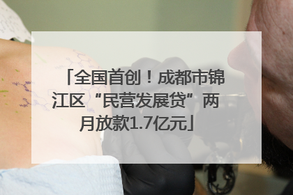全国首创！成都市锦江区“民营发展贷”两月放款1.7亿元