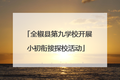 全椒县第九学校开展小初衔接探校活动
