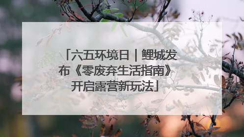 六五环境日｜鲤城发布《零废弃生活指南》开启露营新玩法