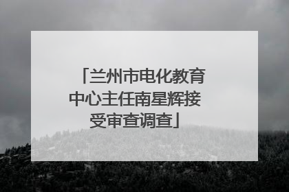 兰州市电化教育中心主任南星辉接受审查调查