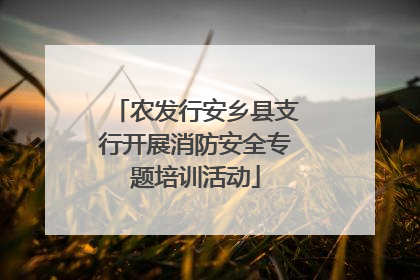 农发行安乡县支行开展消防安全专题培训活动