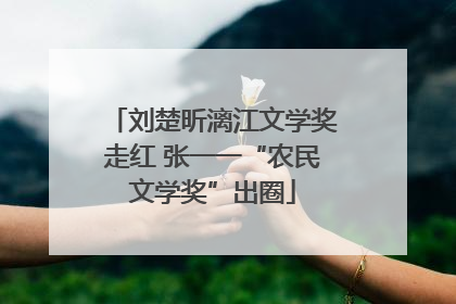 刘楚昕漓江文学奖走红 张一一“农民文学奖”出圈