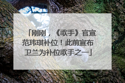 刚刚，《歌手》官宣范玮琪补位！此前宣布卫兰为补位歌手之一