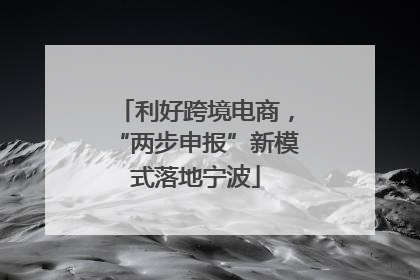 利好跨境电商，“两步申报”新模式落地宁波