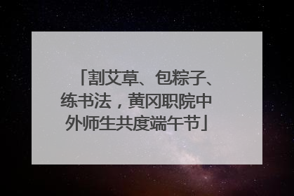 割艾草、包粽子、练书法，黄冈职院中外师生共度端午节