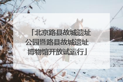 北京路县故城遗址公园暨路县故城遗址博物馆开放试运行