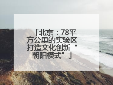 北京：78平方公里的实验区打造文化创新“朝阳模式”