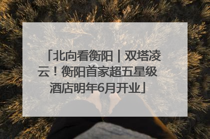 北向看衡阳｜双塔凌云！衡阳首家超五星级酒店明年6月开业