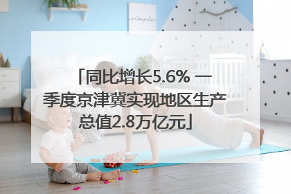 同比增长5.6% 一季度京津冀实现地区生产总值2.8万亿元