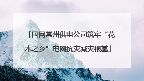 国网常州供电公司筑牢“花木之乡”电网抗灾减灾根基