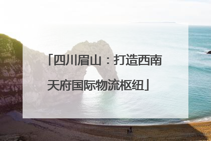 四川眉山：打造西南天府国际物流枢纽