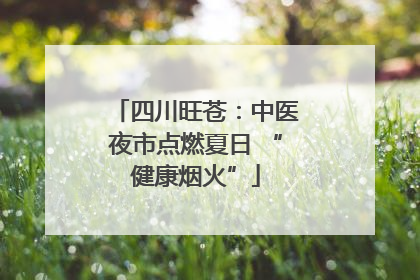 四川旺苍：中医夜市点燃夏日 “健康烟火”