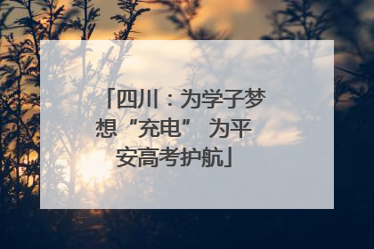 四川：为学子梦想“充电” 为平安高考护航