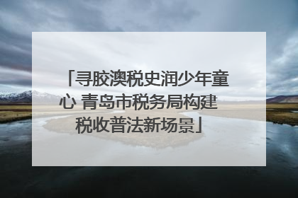 寻胶澳税史润少年童心 青岛市税务局构建税收普法新场景