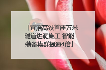 宜涪高铁首座万米隧道进洞施工 智能装备集群提速4倍