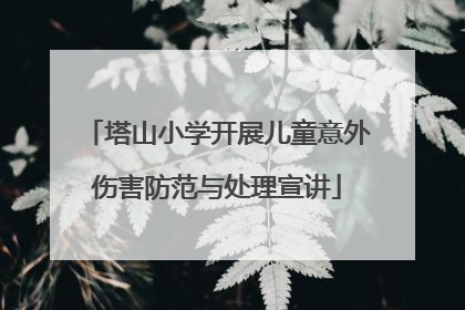 塔山小学开展儿童意外伤害防范与处理宣讲