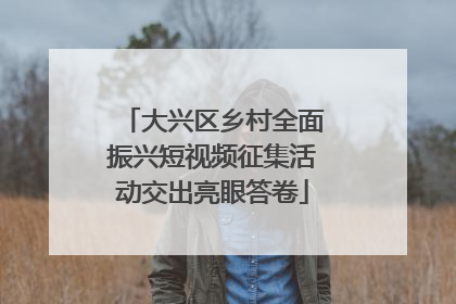 大兴区乡村全面振兴短视频征集活动交出亮眼答卷
