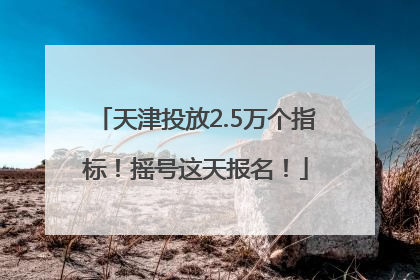 天津投放2.5万个指标！摇号这天报名！