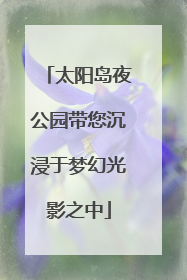 太阳岛夜公园带您沉浸于梦幻光影之中