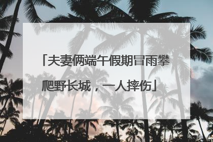 夫妻俩端午假期冒雨攀爬野长城，一人摔伤