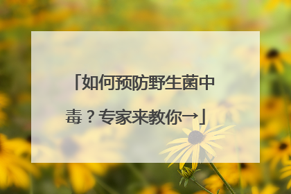 如何预防野生菌中毒？专家来教你→