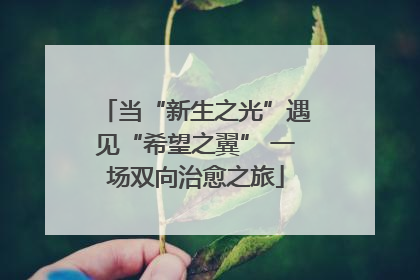 当“新生之光”遇见“希望之翼” 一场双向治愈之旅