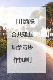 川渝联合共建五项禁毒协作机制