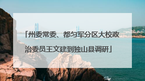 州委常委、都匀军分区大校政治委员王文建到独山县调研