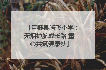 巨野县腾飞小学：无烟护航成长路 童心共筑健康梦