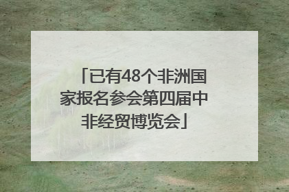 已有48个非洲国家报名参会第四届中非经贸博览会
