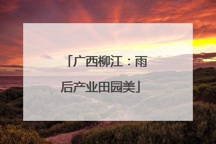 广西柳江：雨后产业田园美