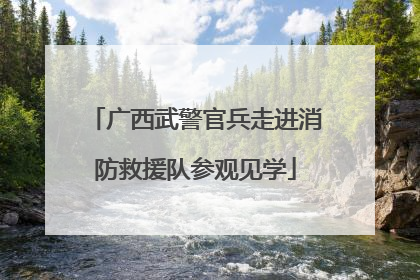 广西武警官兵走进消防救援队参观见学