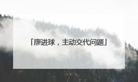 廖进球，主动交代问题
