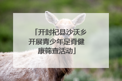 开封杞县沙沃乡开展青少年足脊健康筛查活动