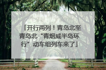 开行两列！青岛北至青岛北“青烟威半岛环行”动车组列车来了