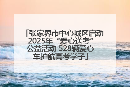 张家界市中心城区启动2025年“爱心送考”公益活动 528辆爱心车护航高考学子