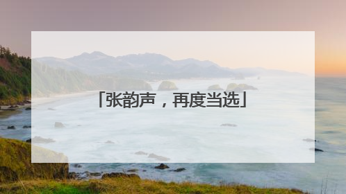 张韵声，再度当选