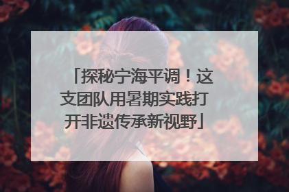探秘宁海平调！这支团队用暑期实践打开非遗传承新视野