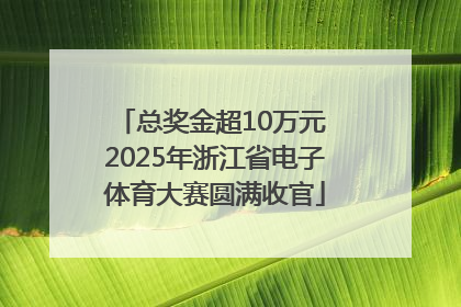 总奖金超10万元 2025年浙江省电子体育大赛圆满收官