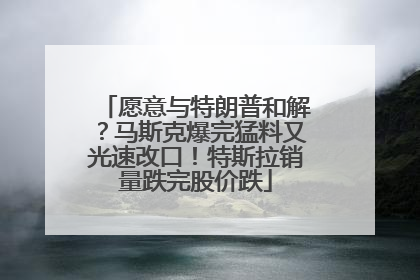 愿意与特朗普和解？马斯克爆完猛料又光速改口！特斯拉销量跌完股价跌