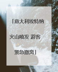 意大利埃特纳火山喷发 游客紧急撤离