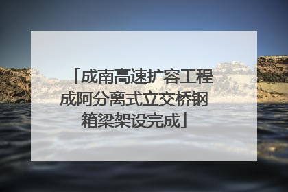 成南高速扩容工程成阿分离式立交桥钢箱梁架设完成