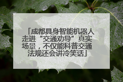 成都具身智能机器人走进“交通劝导”真实场景，不仅能科普交通法规还会讲冷笑话