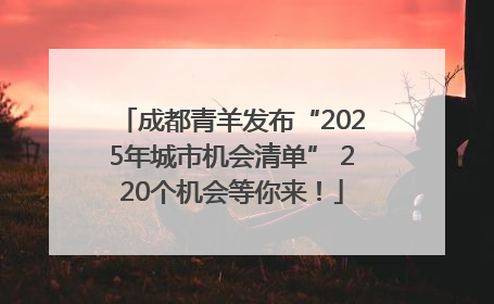 成都青羊发布“2025年城市机会清单” 220个机会等你来！