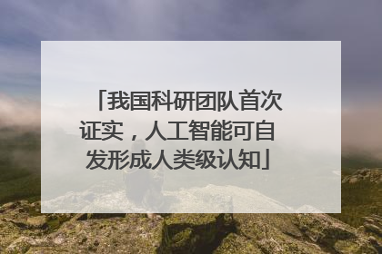 我国科研团队首次证实，人工智能可自发形成人类级认知