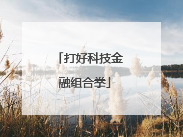 打好科技金融组合拳